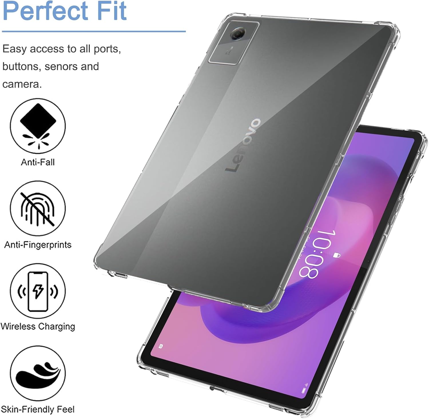 Lenovo Idea Tab 11 Inch Case Clear Shockproof Cover