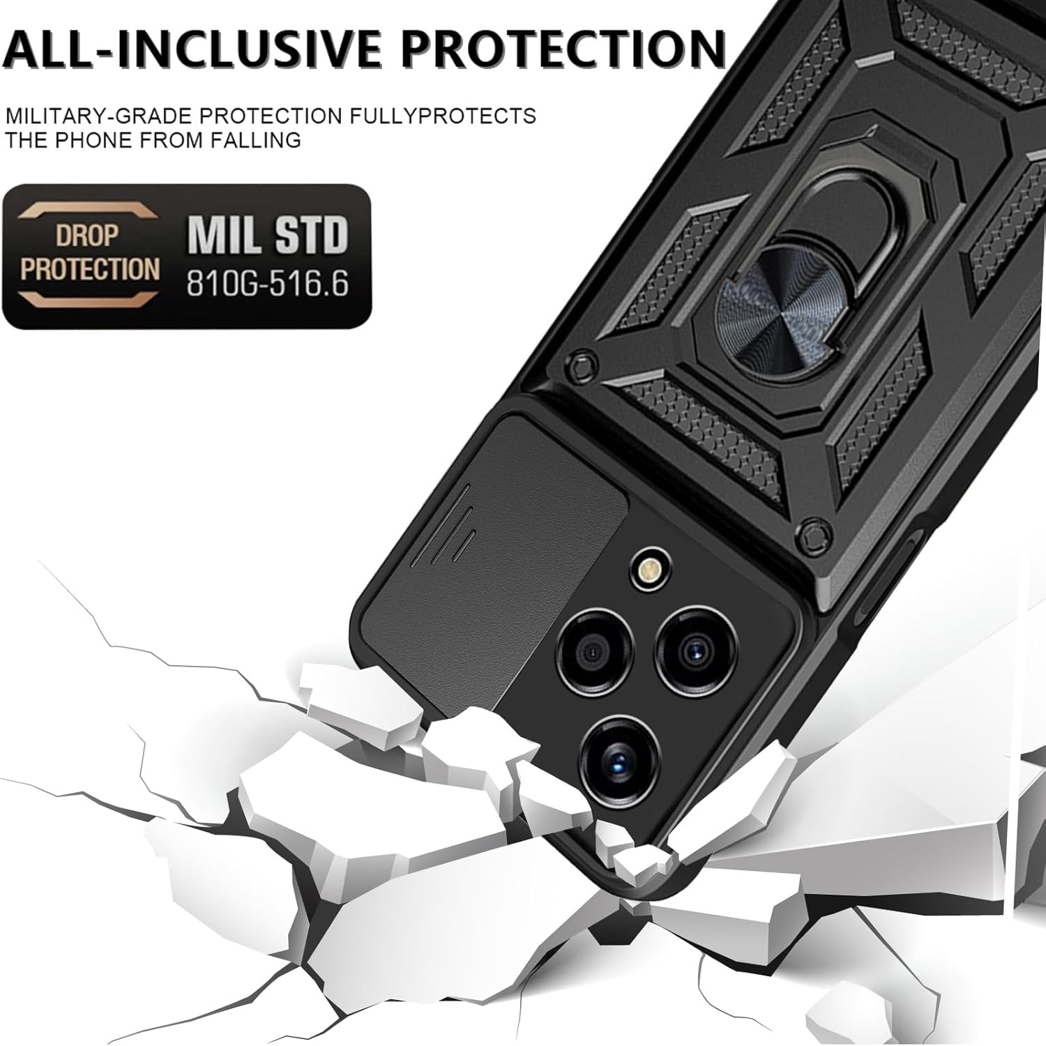 Honor 200 Lite Case Shockproof Ring Stand Phone Camera Lens Cover