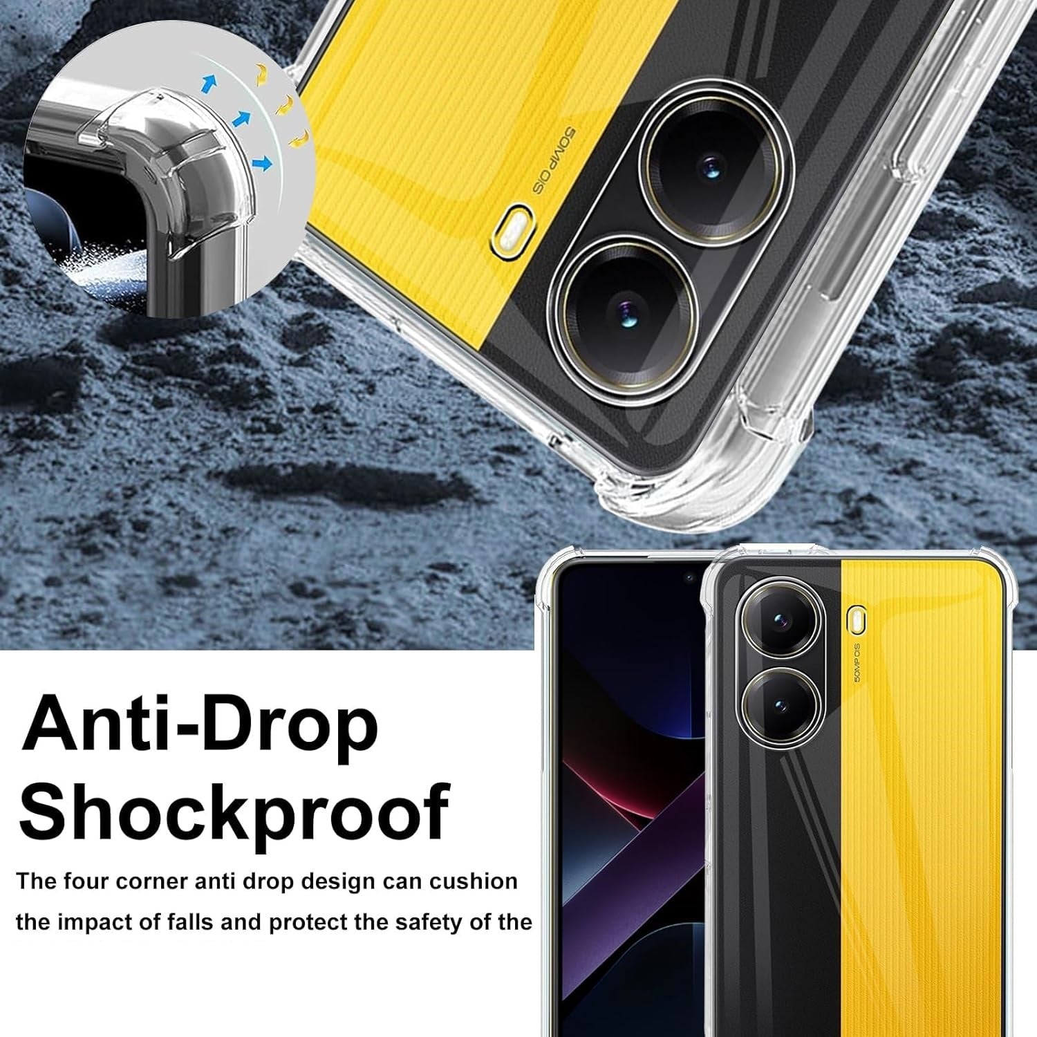 Xiaomi Poco X7 Pro Case Clear Phone Cover & Screen Protector