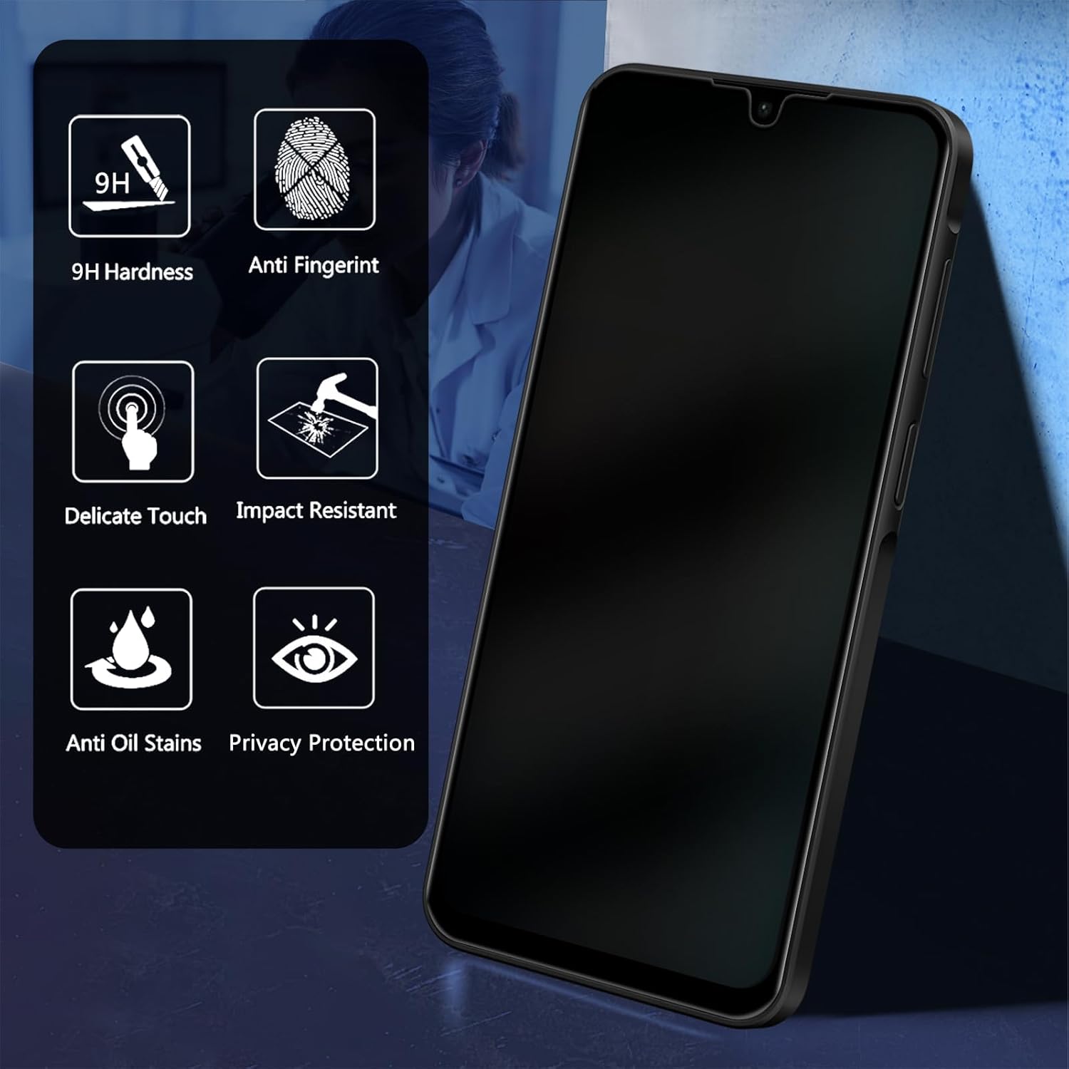 Samsung Galaxy A17 Privacy Screen Protector Glass