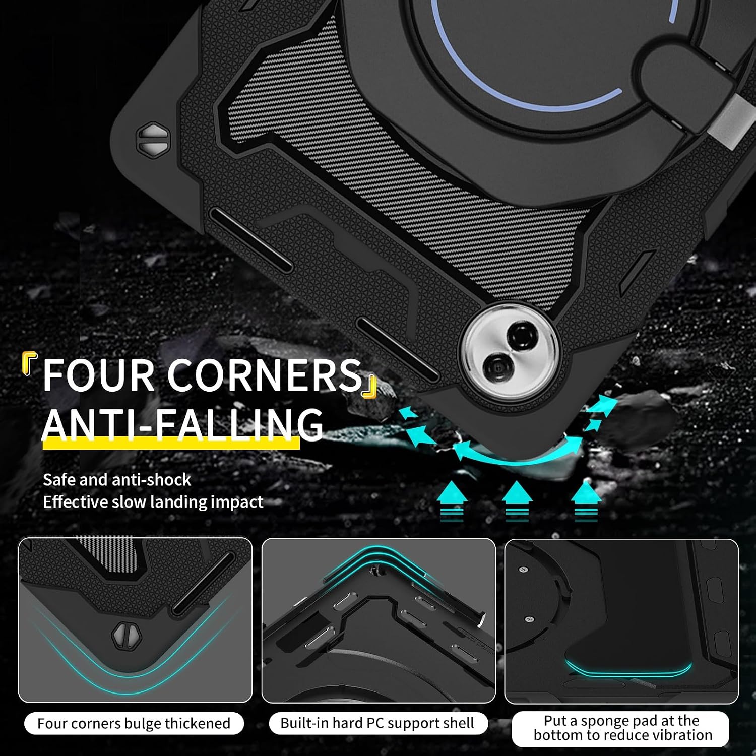 Honor Pad 10 12.1 inch Case Shockproof Rugged Protective Case Rotating Kickstand Tablet Cover