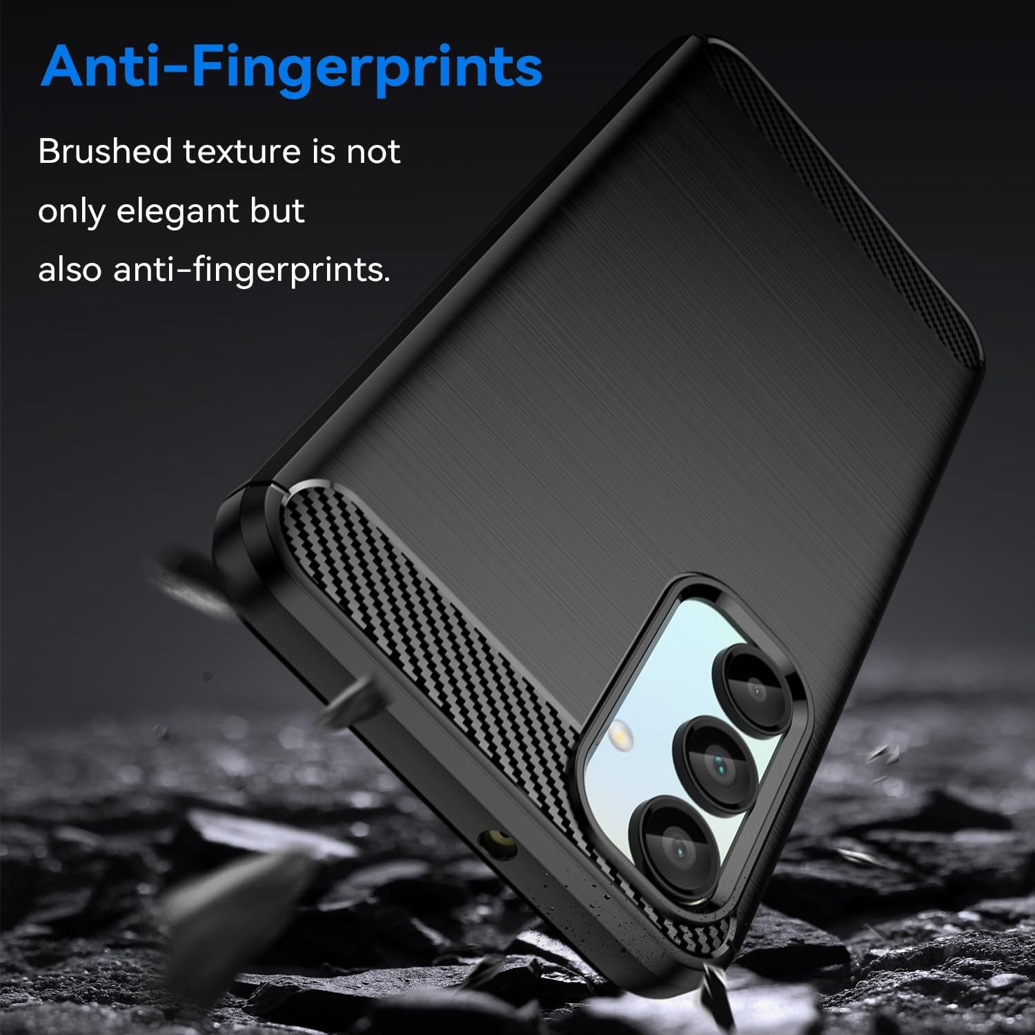 Samsung Galaxy A16 4G/5G Case Carbon Fibre Phone Cover + Screen Protector
