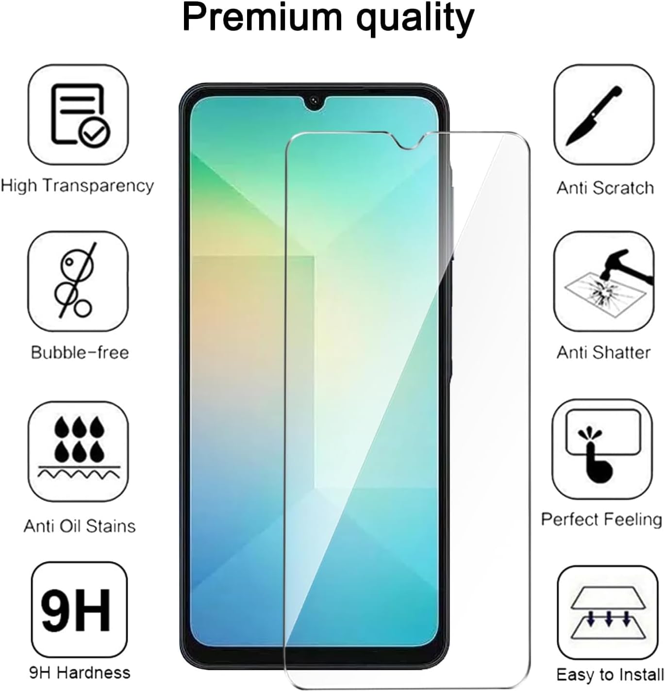 Samsung Galaxy A07 4G Case Clear Phone Cover & Screen Protector