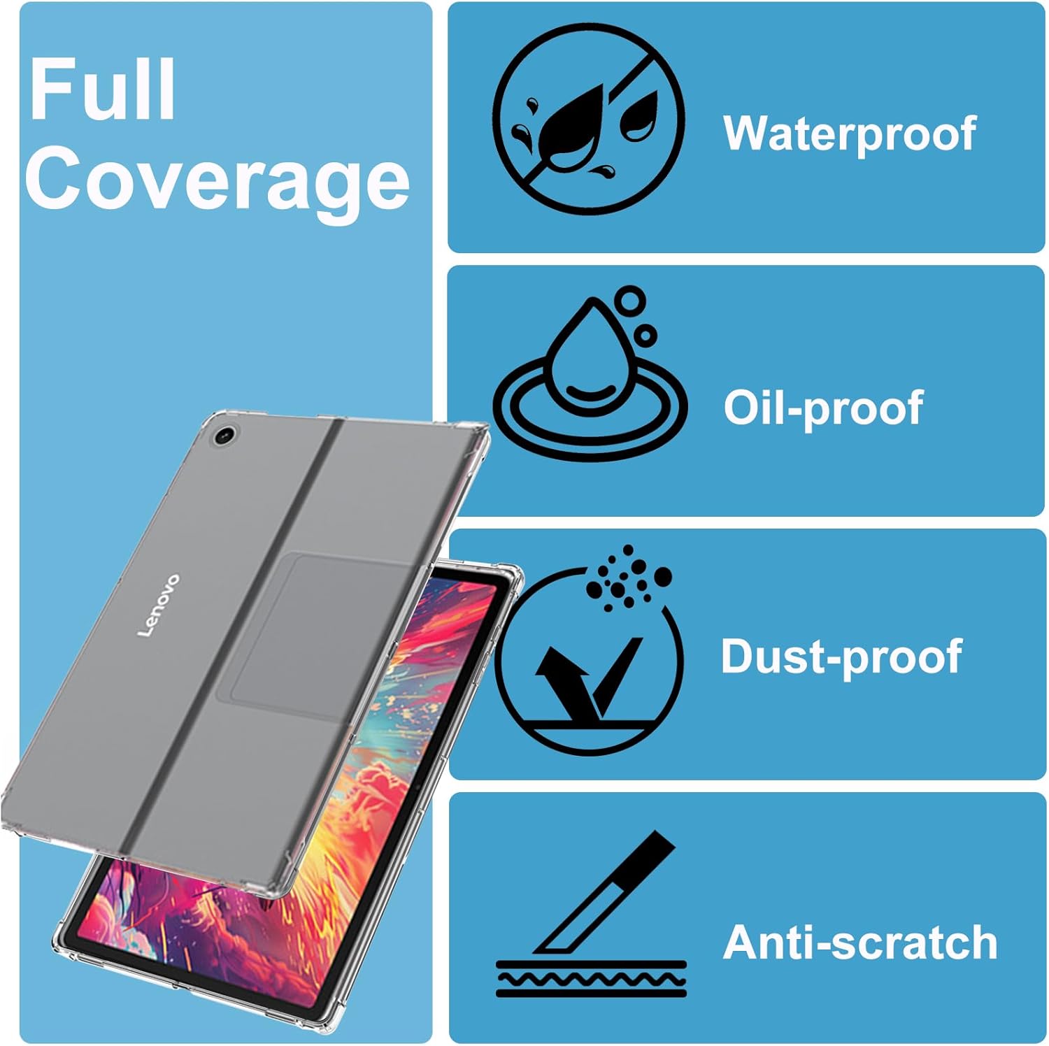 Lenovo Tab Plus Case Clear Shockproof Cover 11.5"