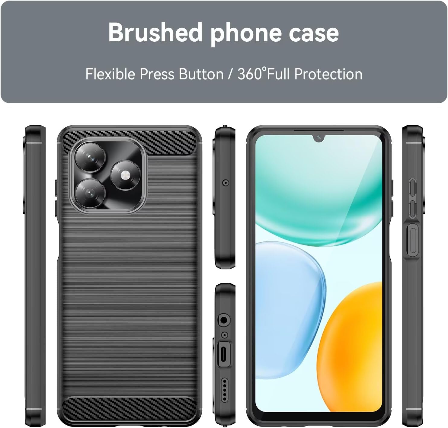 Honor X5c Plus Case Carbon Fibre Phone Cover