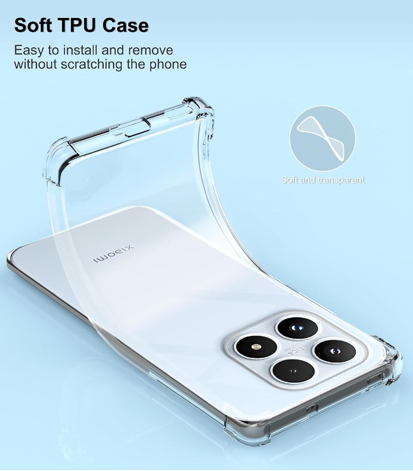 Xiaomi 17 / Pro / Max Case Clear Silicone Shockproof Gel Phone Cover