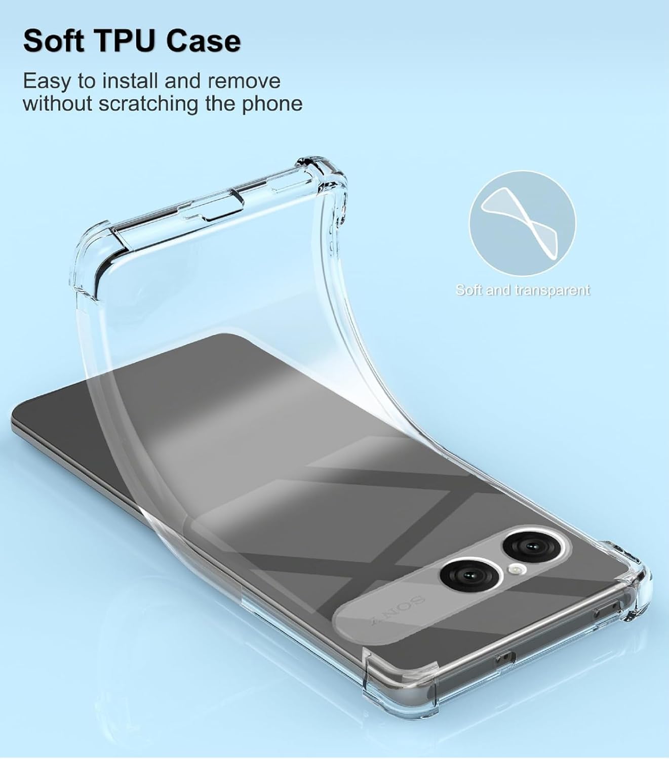 Sony Xperia 10 VII Case Clear Silicone Shockproof Gel Phone Cover