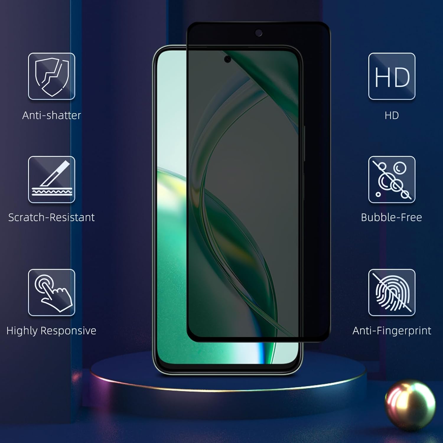 Honor 200 Smart Screen Protector Privacy Anti-Spy Glass