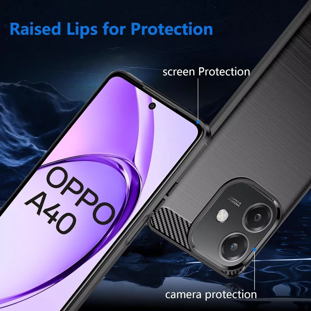 Oppo A60 5G A40 4G Case Carbon Fibre Phone Cover