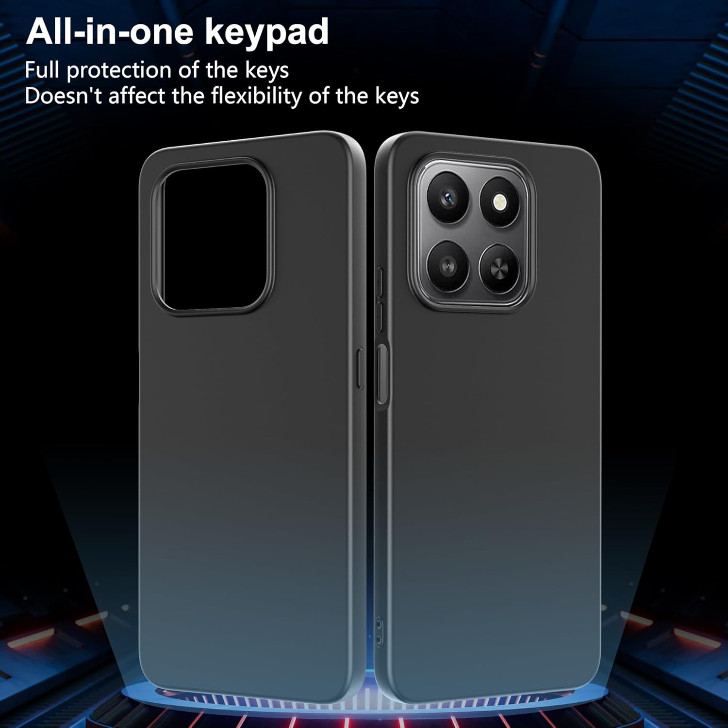Honor 400 Smart Case Black Gel Phone Cover & Screen Protector