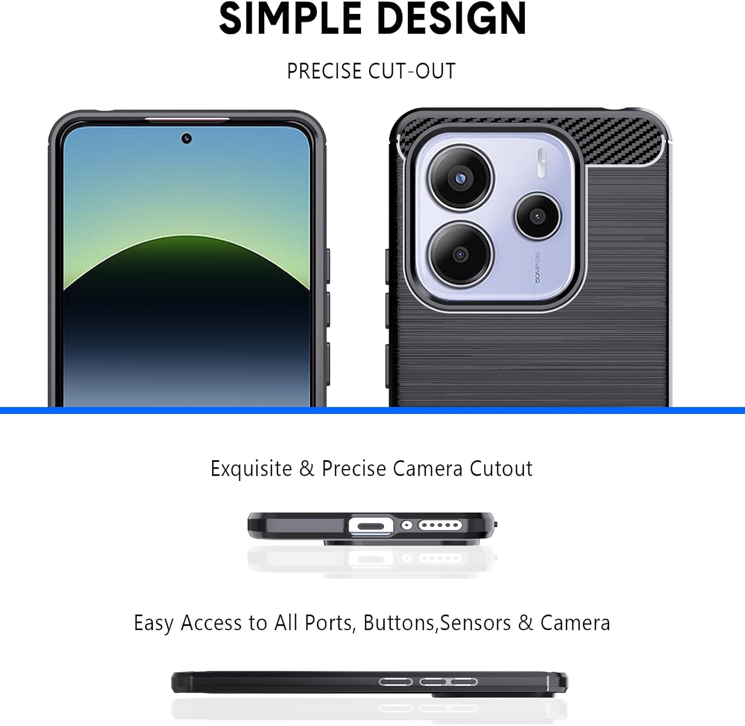 Xiaomi Redmi Note 14 4G Case Carbon Fibre Phone Cover