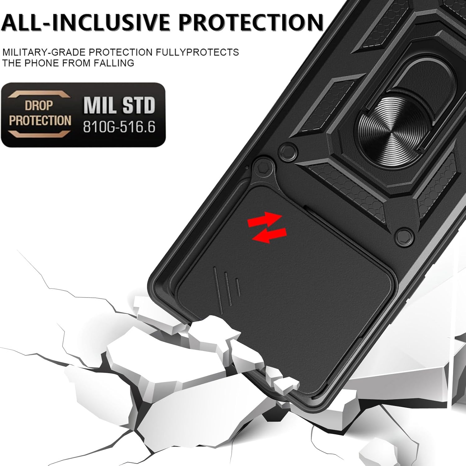 Xiaomi 14T / 14T Pro Case Shockproof Ring Stand Phone Cover & Screen Protector