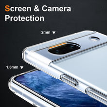 Google Pixel 8a Case Clear Phone Cover & Screen Protector