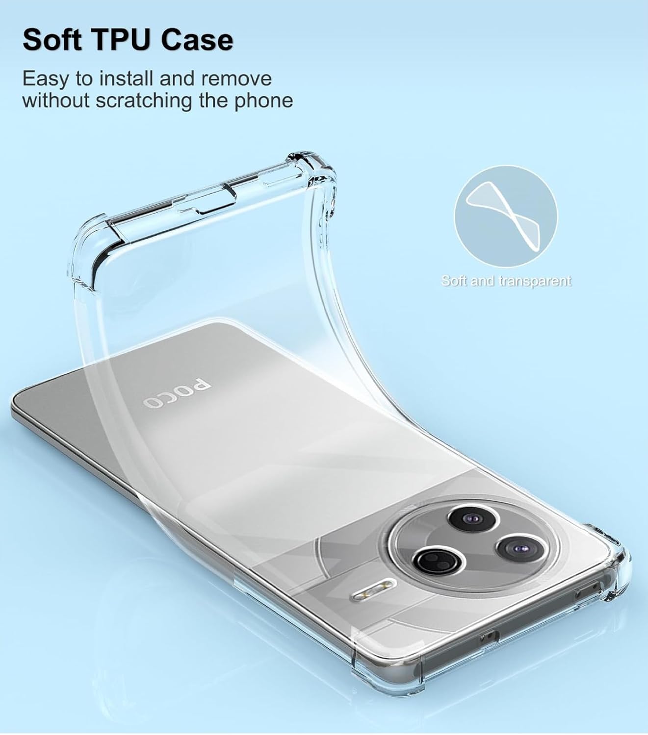 Xiaomi Poco F7 Pro Case Clear Phone Cover