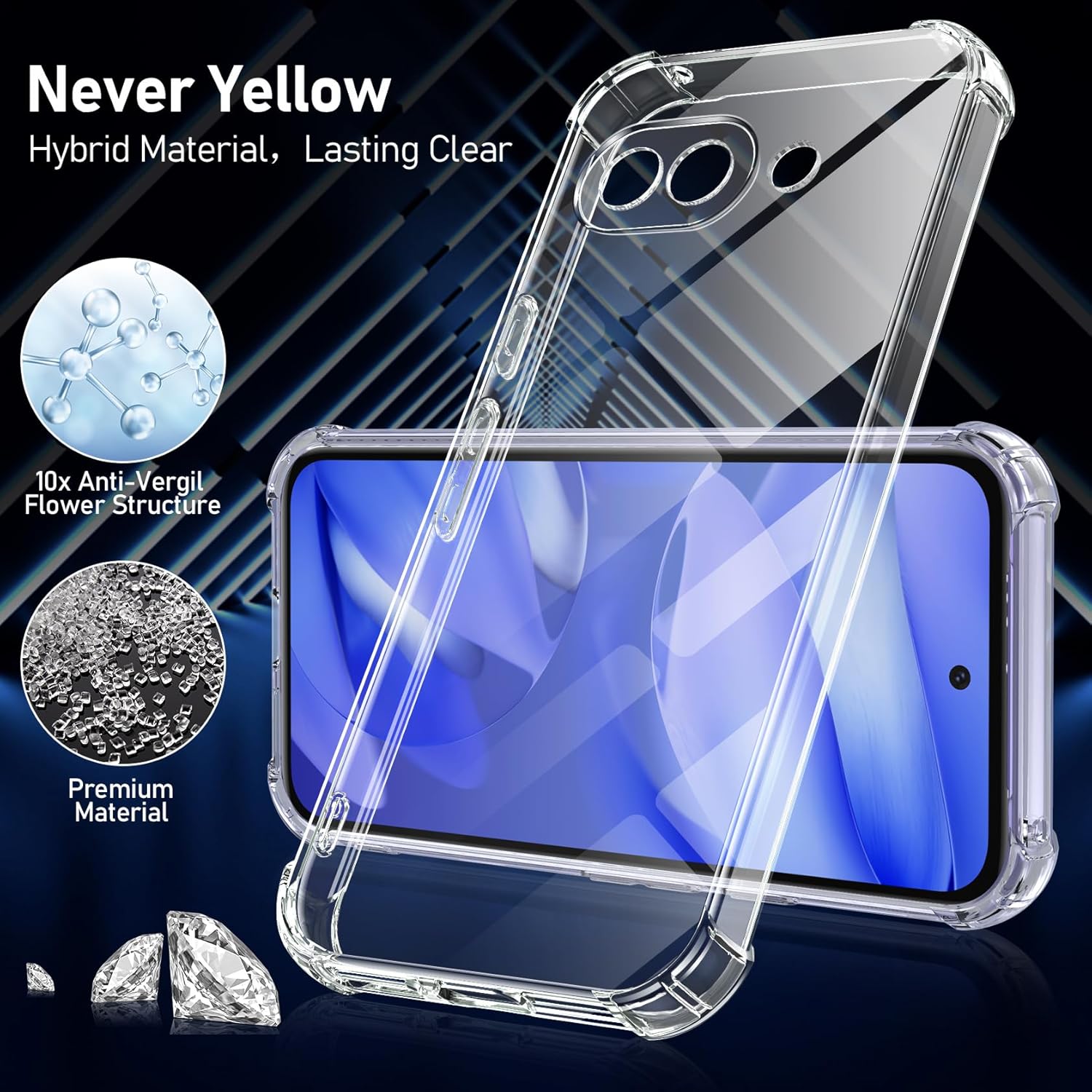 Google Pixel 9a Case Clear Phone Cover