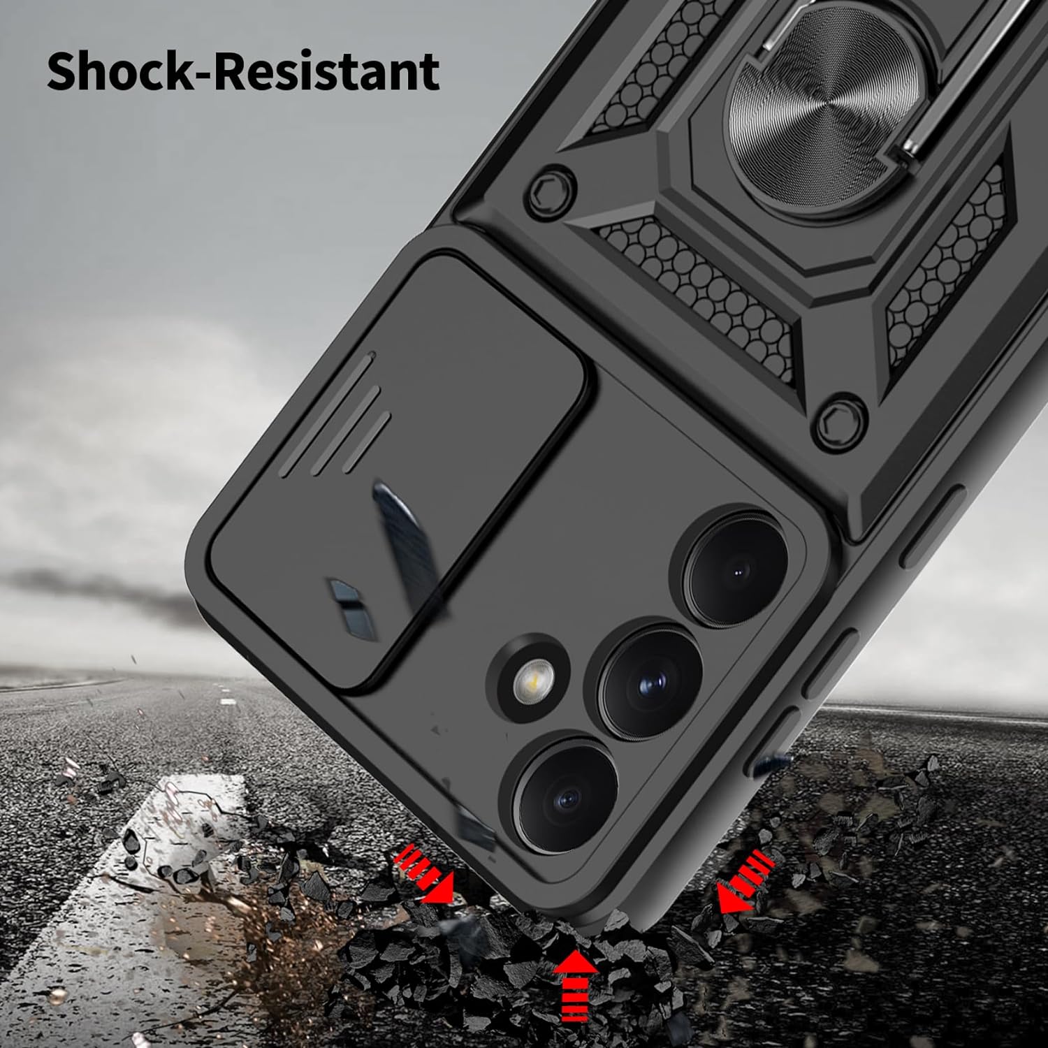 Samsung Galaxy A35 5G Case Shockproof Ring Stand Phone Camera Lens Cover