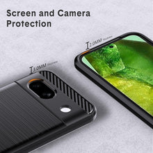 Google Pixel 8a Case Carbon Fibre Phone Cover + Screen Protector