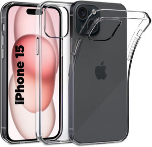 Apple iPhone 15 Case Clear Silicone Gel Phone Cover