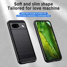 Google Pixel 8a Case Carbon Fibre Phone Cover + Screen Protector