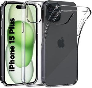 Apple iPhone 15 Plus Case Clear Silicone Gel Phone Cover