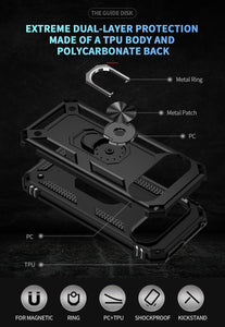 Google Pixel 9 / 9 Pro / XL Case Shockproof Ring Phone Cover & Screen Protector