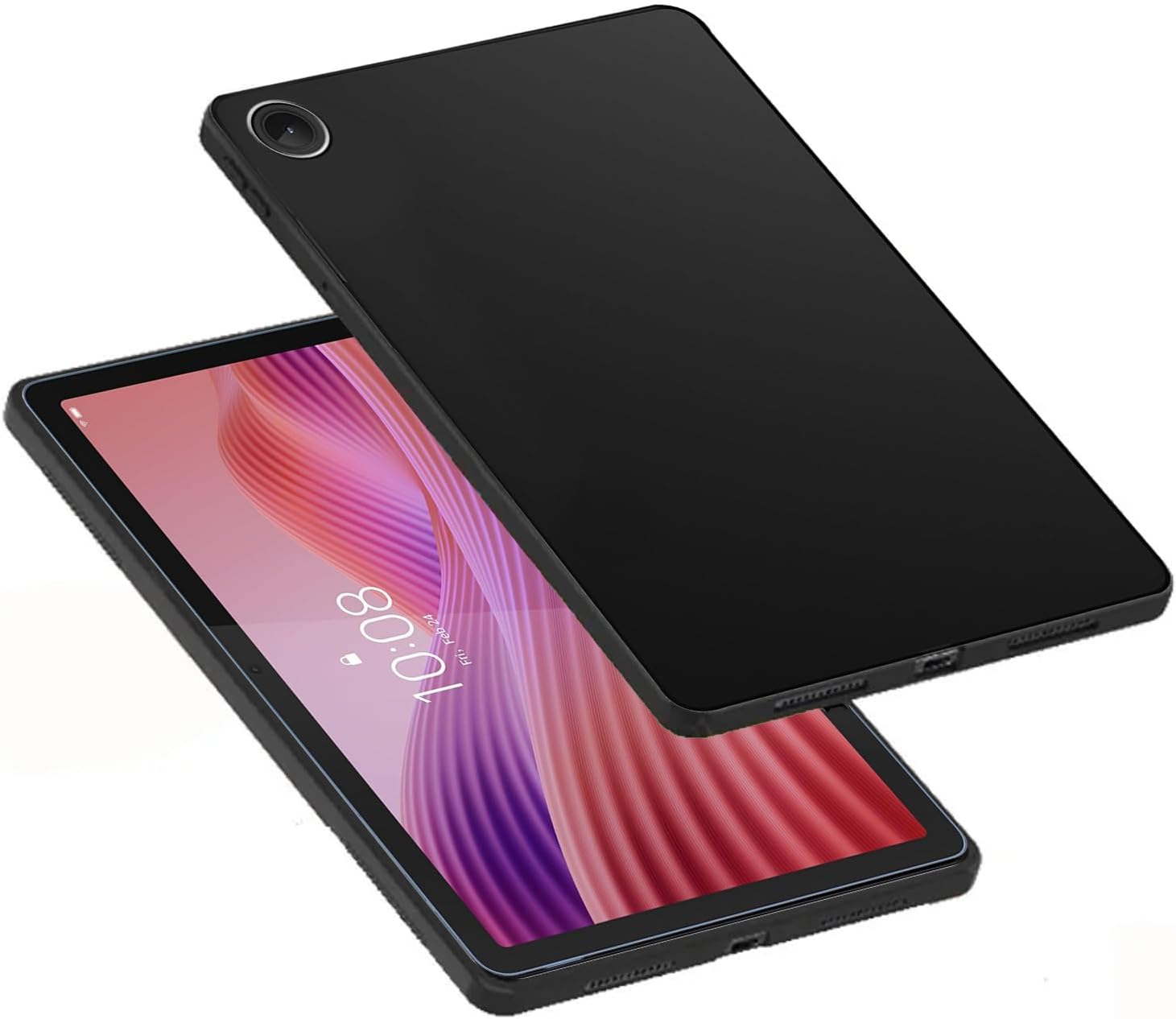 Lenovo Tab 10.1 Inch 2024/2025 Case Black Tablet Cover Gel