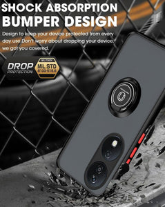 Honor X7b Case Kickstand Shockproof Cover Heavy Duty & Screen Protector