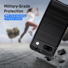 Google Pixel 8a Case Carbon Fibre Phone Cover + Screen Protector