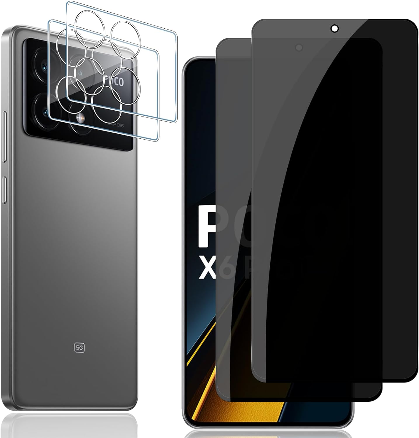 Xiaomi Poco X6 Pro 5G Screen Protector Privacy Anti-Spy + Camera