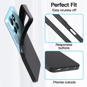 Honor X6b Case Black Gel Phone Cover & Screen Protector