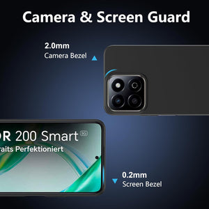 Honor 200 Smart Case Black Gel Phone Cover & Screen Protector