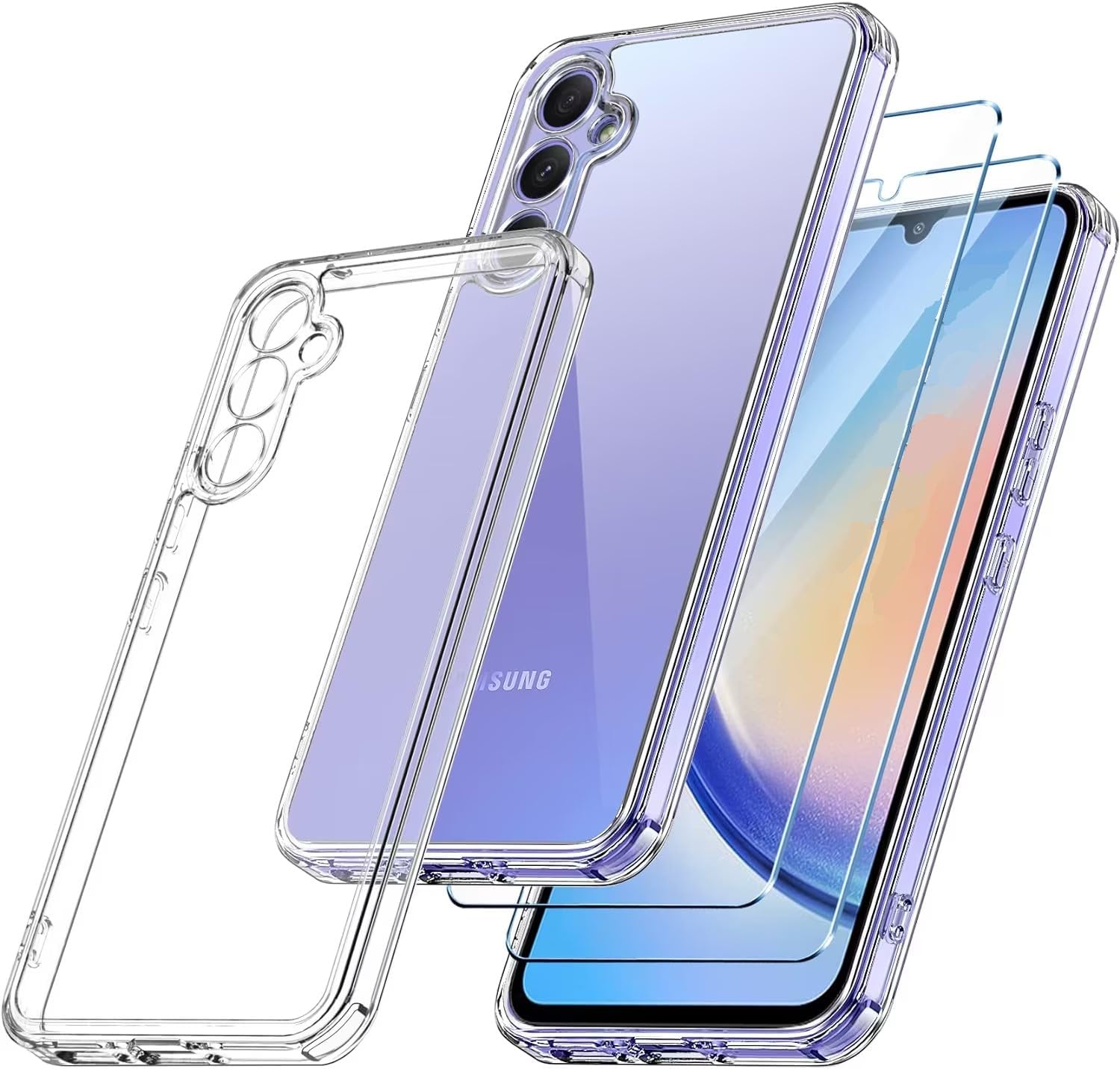 Samsung Galaxy A35 5G Case Clear Phone Cover & Screen Protector