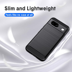 Google Pixel 8a Case Carbon Fibre Phone Cover + Screen Protector