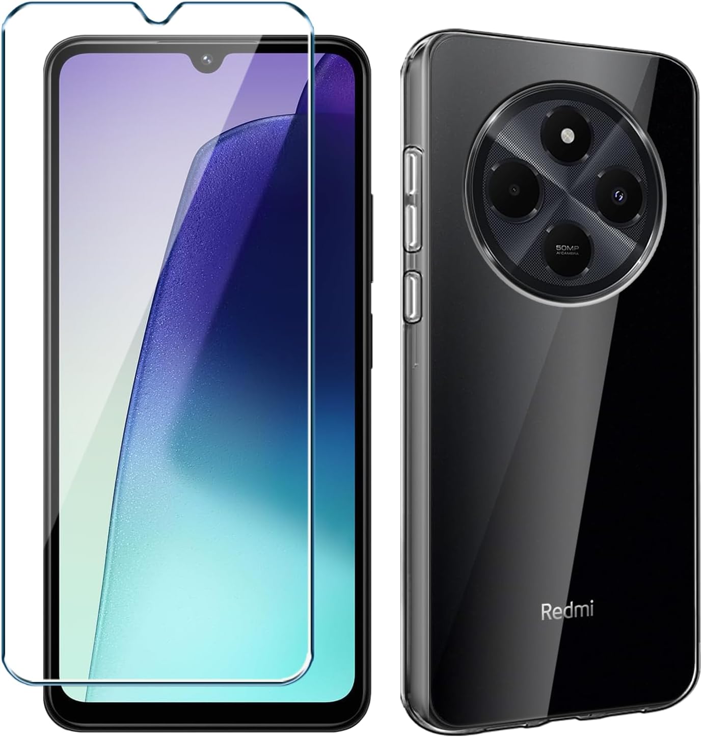 Xiaomi Poco C75 Case Clear Phone Cover & Screen Protector