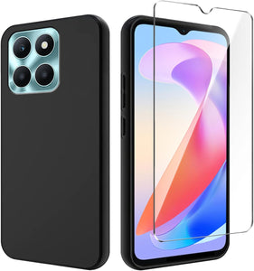 Honor X6b Case Black Gel Phone Cover & Screen Protector
