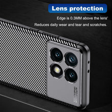 Xiaomi Poco F6 / F6 Pro Case Carbon Fibre Phone Cover + Screen Protector