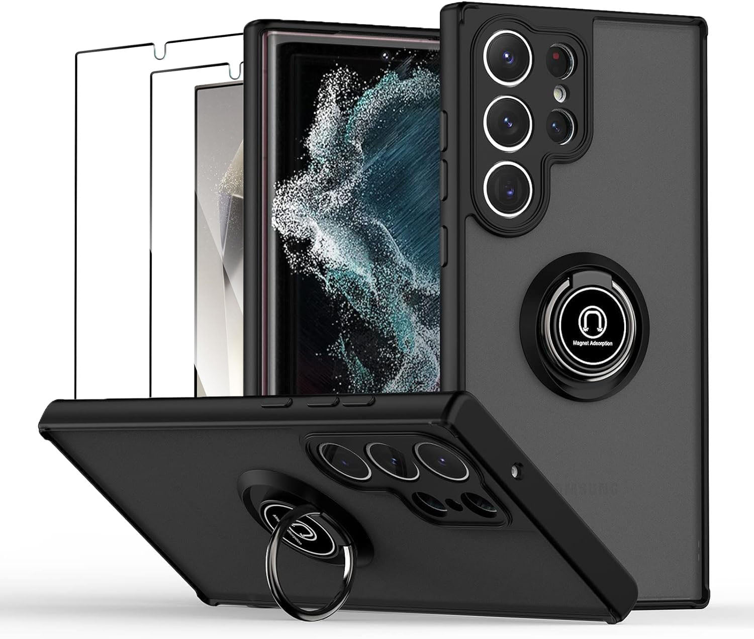 Samsung Galaxy S24 Plus Ultra Case Kickstand Shockproof Cover Heavy Duty & Screen Protector