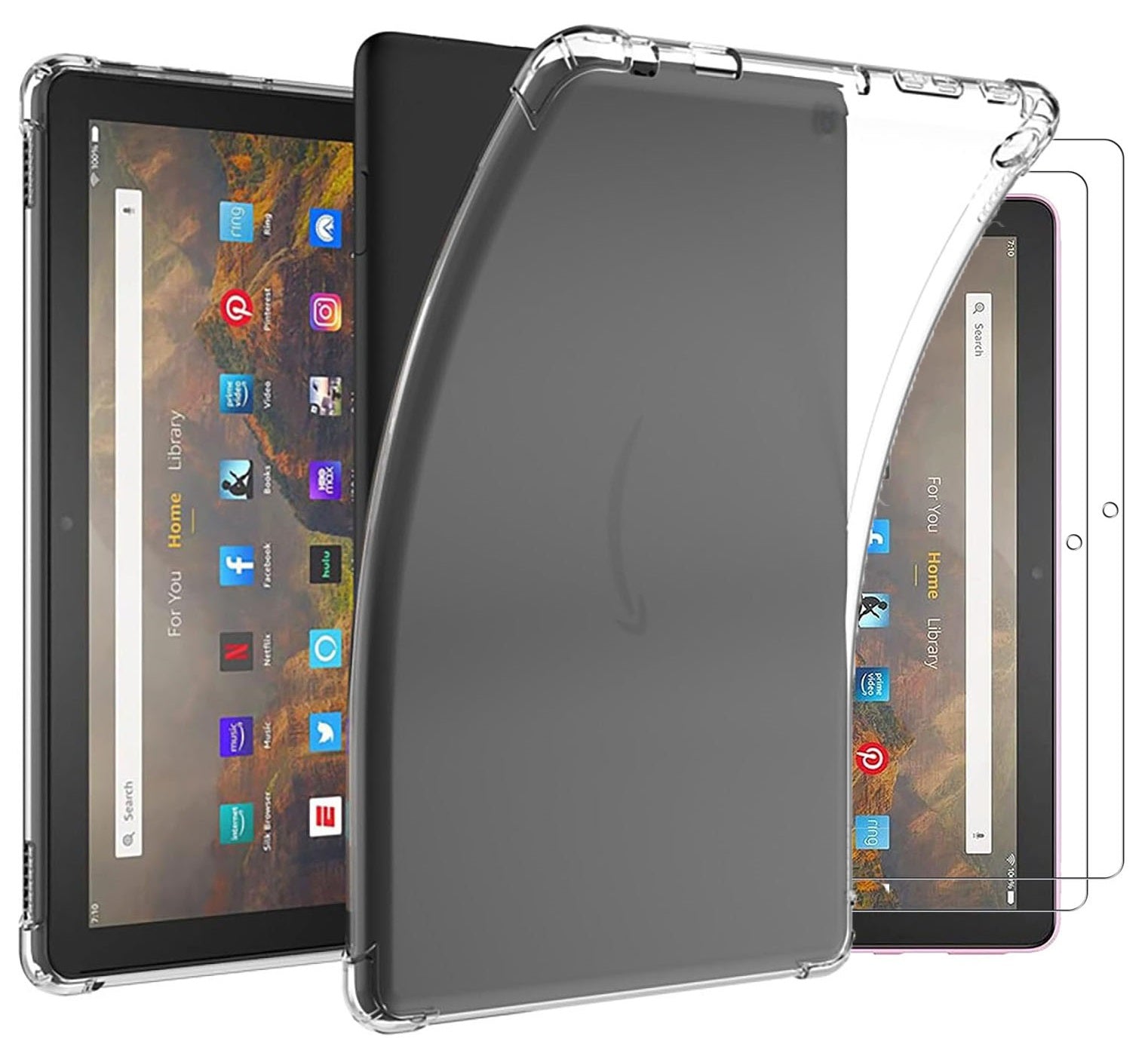 Amazon Fire HD 10 2023 Case Clear Shockproof Cover & Screen Protector