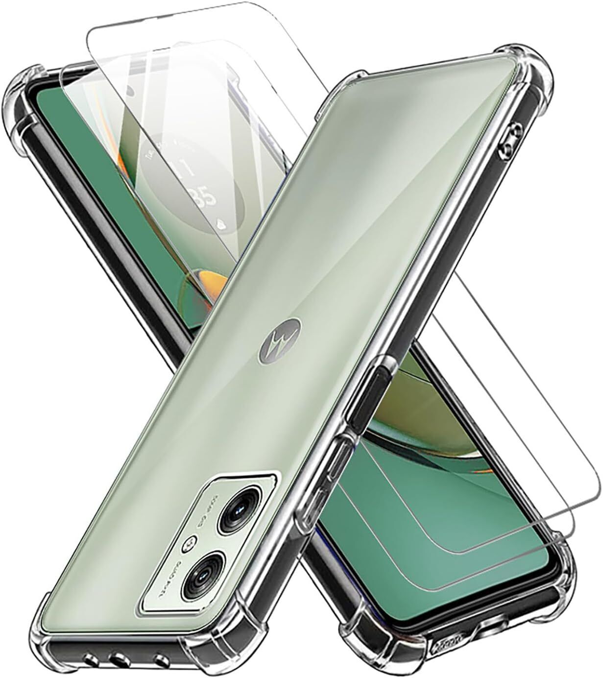 Motorola Moto G54 5G Case Clear Phone Cover & Screen Protector