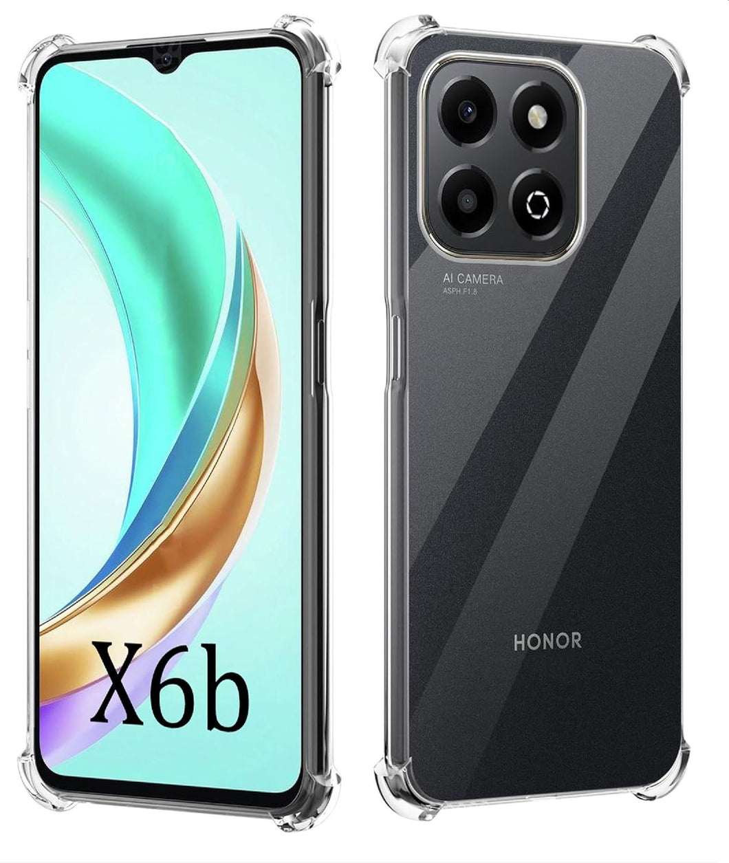 Honor X6b Case Clear Silicone Shockproof Gel Phone Cover