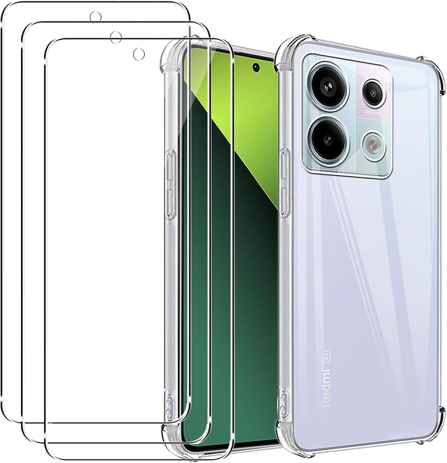 Xiaomi Redmi Note 13 Pro 5G Case Clear Phone Cover & Screen Protector