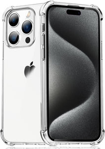 Apple iPhone 15 Pro Case Clear Silicone Shockproof Gel Phone Cover