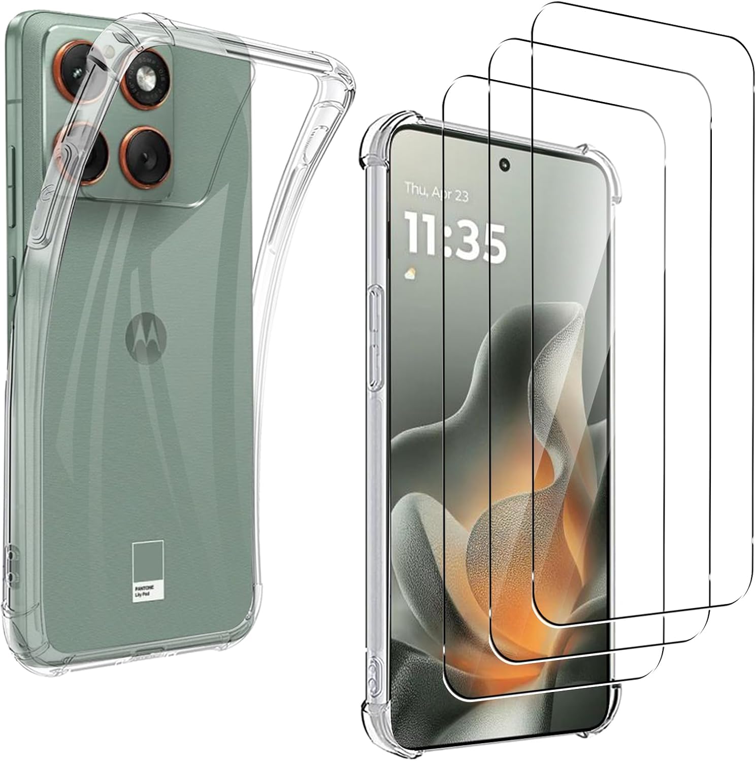 Motorola Edge 70 Pro Case Clear Phone Cover & Screen Protector