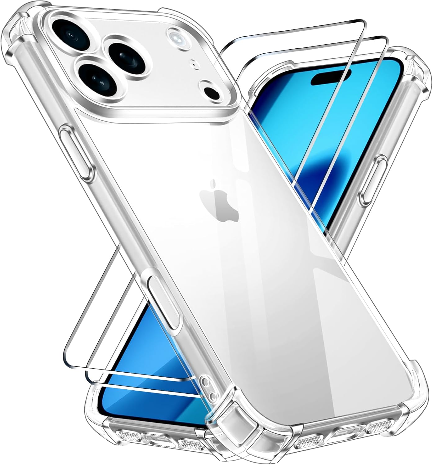 iPhone 17 Air Pro Max Case Clear Phone Cover & Screen Protector