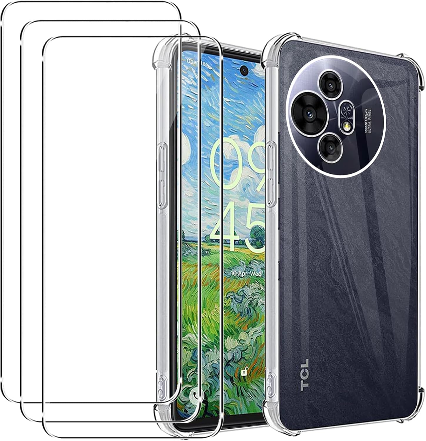 TCL 50 NxtPaper / 50 Pro Case Clear Silicone Shockproof Gel Phone Cover