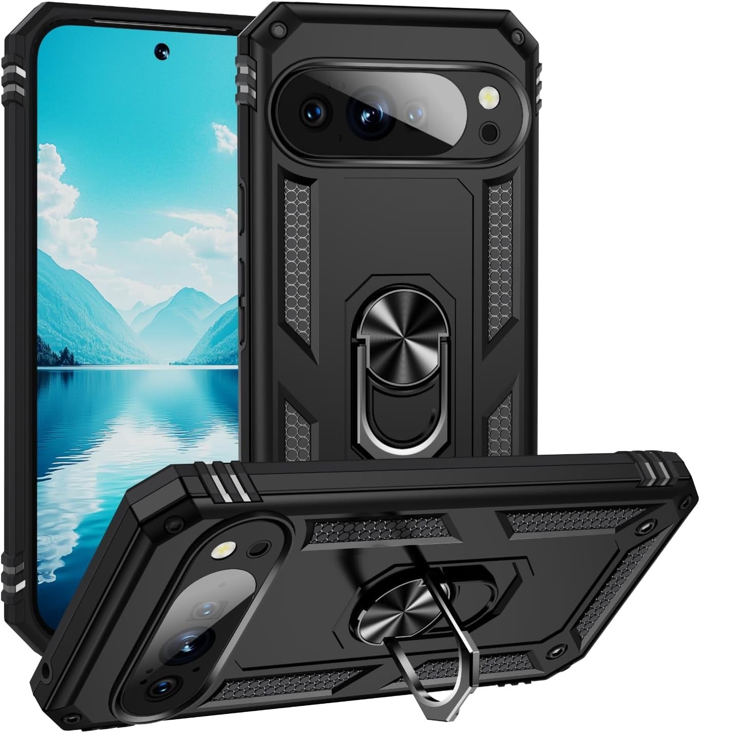 Google Pixel 10 10 Pro 10 XL Case Shockproof Ring Stand Phone Cover