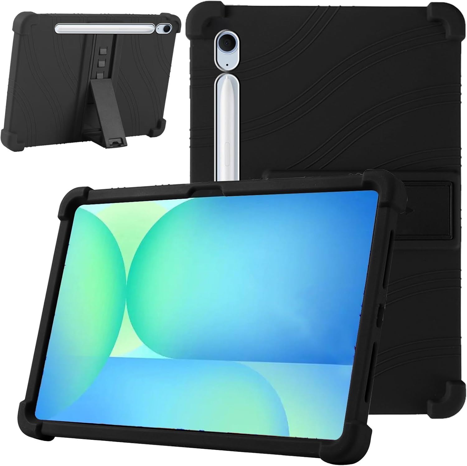 Samsung Galaxy Tab S10 FE+ Plus Case Tablet Stand Cover Kids Heavy duty Shockproof Black