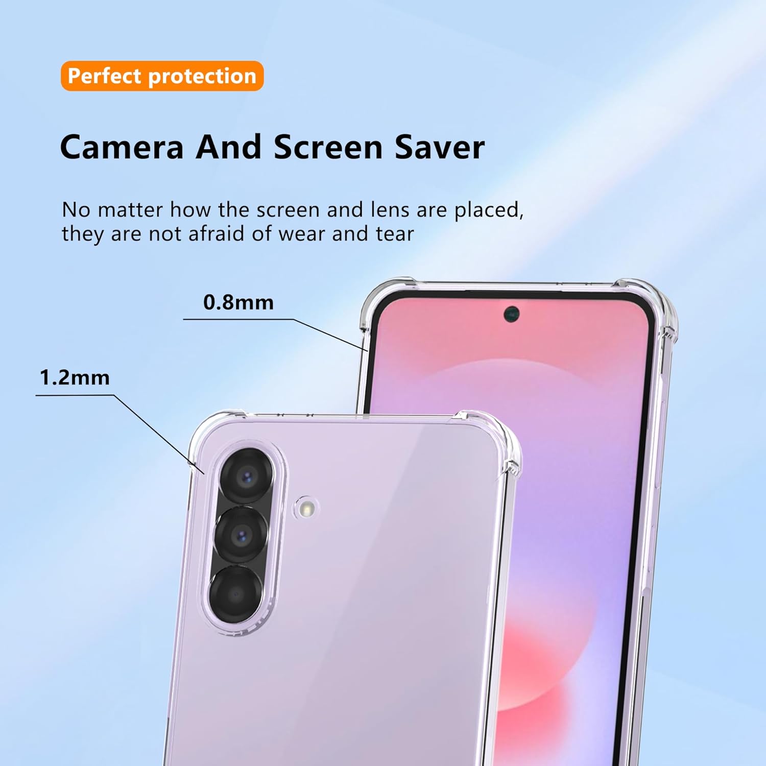 Samsung Galaxy A57 Case Clear Phone Cover & Screen Protector