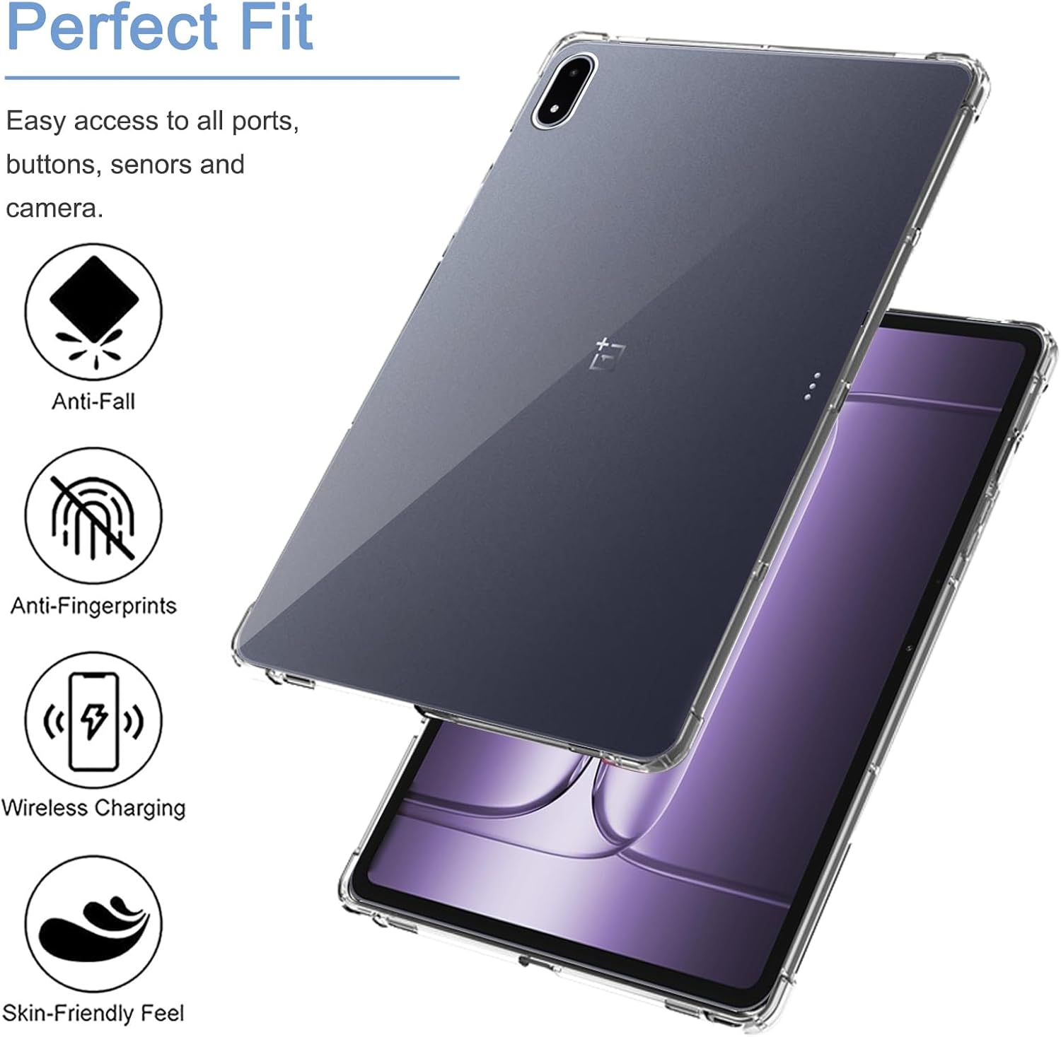 OnePlus Pad 3 Case Clear Shockproof Cover 13.2"