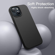 Apple iPhone 15 Plus Case Matte Soft Black Gel Phone Cover